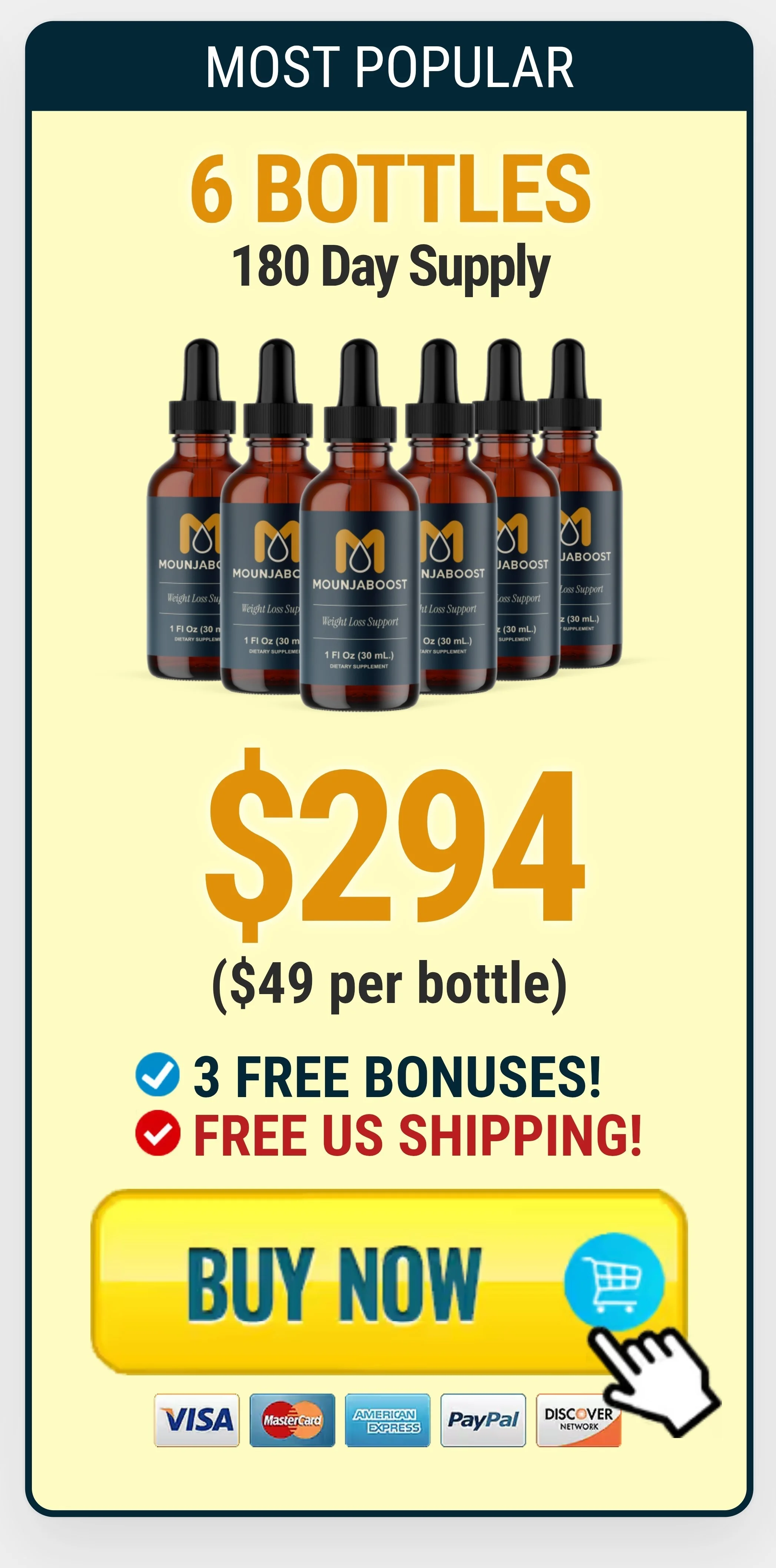 Mounjaboost™ 6 bottles pricing